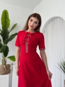 Wera Taşlı Fiyonk Detaylı Elbise resmi
